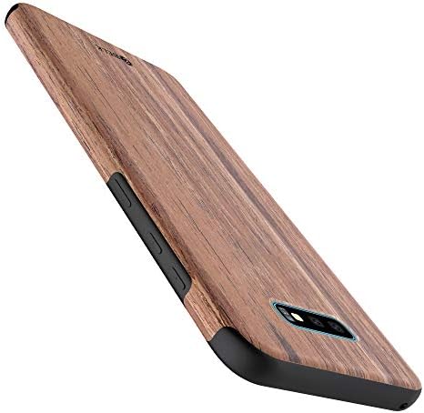 BELK Galaxy S10E Case, [Slim to Beat] Soft Wood Air Cushion Premium Rubber Bumper [Thin Matte] Flexible TPU Back Cover, Shock Resistant Wooden Shell for Samsung Galaxy S10E - Cherry