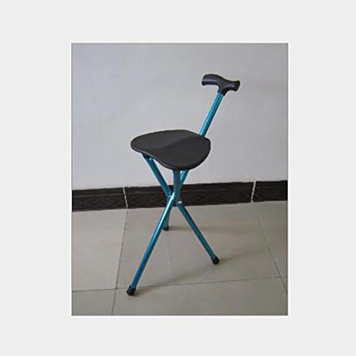 LL-Crutches Adjustable Folding Walking Cane Chair Aluminum Crutches Seat Help the Elderly People Walking Exercise