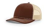 Richardson Brown/Khaki 112 Mesh Back Trucker Cap Snapback Hat