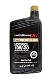 Genuine Honda Fluid 08798-9035 10W-30 Blended Synthetic Motor Oil - 1 Quart Bottle