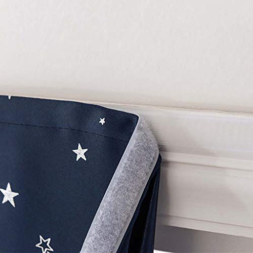 image for Beyonds Blackout Curtains Panels for Bedroom Double Face Star Navy Cur