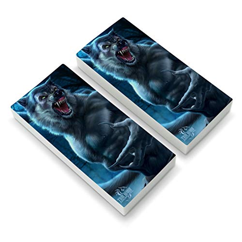 Crazy Scary Werewolf Monster Eraser Set of 2