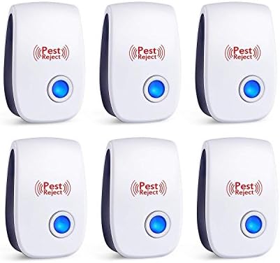 2018 Ultrasonic Pest Repeller Plug in Pest Control - Electric Mice Repellent & Mosquito Repellent in Pest Repellent - Ant Repellent for Fly,Mouse,Rat,Roach,Spider,Flea,Bug (White - 6 Pack) (6 Packs)