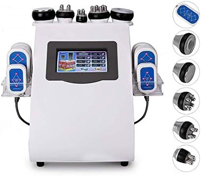 MEISHENG 6 in1 Multifunction Body Slimming Treatment Machine Face Shaping Skin Tightening Wrinkle Removal Beauty Machine with Fat Freeze, Vacuum, Cavitation, Bipolar RF, Vacuum Pads