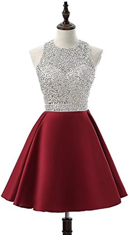LovingDress Prom Dresses 2017 Satin Beaded Bodice A Line Long Dresses Size 8 US Style-Burgundy