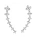 DOOPOOTOO 7 Crystals Ear Cuffs Hoop Climber S925 Sterling Silver Earrings Hypoallergenic Earring