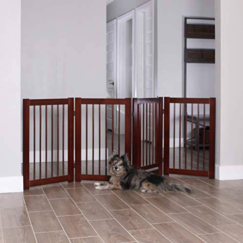 Primetime Petz 360 Configurable Dog Gate with Door Indoor Freestanding Walk Through Wood Pet