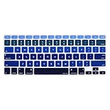 MOSISO Pattern Keyboard Cover Compatible with MacBook Pro 13/15 inch(with/Without Retina Display,2015 or Older Version),Older MacBook Air 13 inch (A1466/A1369,Release 2010-2017), Mix Ombre Blue