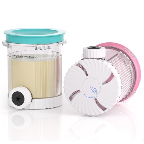 Togameoy Creami Swirl Pints and Lids NC701 NC701C Compatible with Ninja Swirl CREAMi Ice Cream and Soft Serve Maker (NC700 Series), Food-grade & Dishwasher Safe, Creami Swirl Containers NC701, 2 Pack