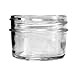 (Set of 12) 4 oz Mason Jars with Smooth Sides -Easy to Label with Silver Finished Safety Button Lids, Regular Mouth