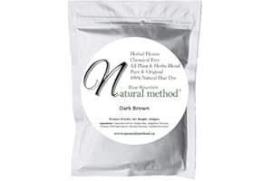 Natural Method Hair Color -100% Natural & Chemical Free, Herbal Henna Hair Dye: (DARK BROWN) 100 Gms/3.52 Oz