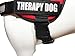 Albcorp Reflective Therapy Dog Vest Harness, Woven Nylon, Adjustable Service Animal Jacket, with 2 Hook and Loop Therapy Dog Removable Patches. Red, Small
