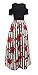 Ofenbuy Women's African Print Maxi Dress A-Line Tunic Floral Dress Suits