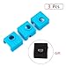 3D Printer Parts, FYSETC 3D Printer Heater Block Silicone Sock MK7 MK8 MK9 Hotend Heater Protect Silicone Cover for CR-10 Mini S4,S5 Ender 3 Anet A8 Tevo Tornado -3 Pcs, Blue