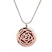 18k Rose Gold Plating Aromatherapy Jewelry Diffuser Premium Oil Diffuser Necklace Hypoallergenic Material 10 Re-usable Color Felt Pads(blossom-rg)