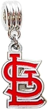 ST LOUIS CARDINALS BASEBALL TEAM CHARM SLIDE PENDANT FOR YOUR NECKLACE EUROPEAN CHARM BRACELET (Fits Most Name Brands) DIY PROJECTS ETC