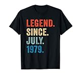 Legend July 1979 T-Shirt Vintage 40th Birthday Decorations