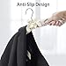 GLCON Satin Padded Hangers for Women Clothing - Floral Sweater Hangers No Bump - Padded Coat Hanger for Wedding - Thick Foam Silk Clothes Hanger for Adult (Pack of 5)