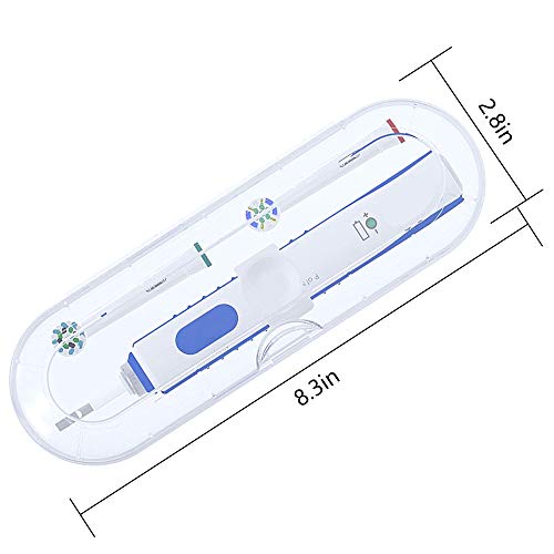 Electric Toothbrush Case - Genkent Portable Replacement Plastic Electric Toothbrush Travel Case, Waterproof carrying bag, Fits for Philip Series Power Rechargeable Electric Toothbrush
