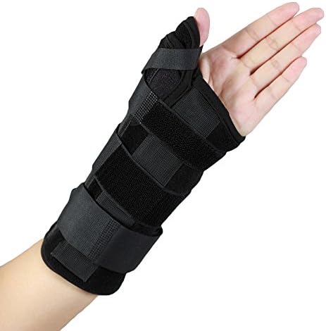 Wrist Thumb Finger Support Brace Splint Wrap Strap Guard Stabilizer Saver Protector (M left)