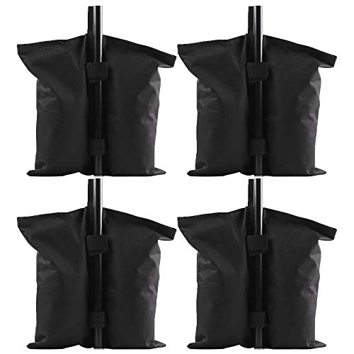 Firlar 4 Pack Canopy Weight Bags, Heavy Duty Double-Stitched Sand Bag Tent Base Weight Bag, Leg Weights for Anchoring Gazebos, Tent, Sun Shades,Trampolines
