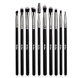 Eye Makeup Brushes, 10pcs Makeup Brushes Set with Eyeshadow, Eyebrow, Eyeliner, Blending, Contour Make UP Brushes Kit - for Shading & Blending of Eyeshadow Cream Powder Highlighter