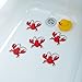 SlipX Solutions Adhesive Bath Treads, Lobster Tub Tattoos, Non-Slip Traction to Bathtubs, Showers & Other Slippery Spots (Kid Friendly, 5 Pieces, Reliable Grip)