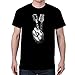 Men's GUITAR/PEACE HAND Black T-shirt