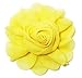 Yellow Chiffon Rosette Hair Clip - 4
