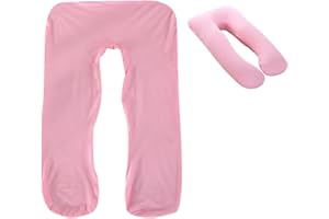 Housse de coussin de grossesse – Taie d'oreiller de maternité confortable | 140,7 x 81,3 cm, douce en forme de U pour adultes