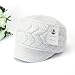 HINDAWI Winter Hats for Women Girls Warm Wool Knit Snow Ski Skull Cap with Visor (White)