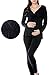 Smallshow Women's Maternity Nursing Pajamas Breastfeeding Nursing Top and Pant