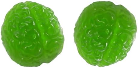 2-Pack Halloween Plastic Brain Shaped Gelatin Mold - 8 3/4 Inches Long X 7 Inches Wide X 3 1/2 Inches Deep - Holds 5 Cups Each