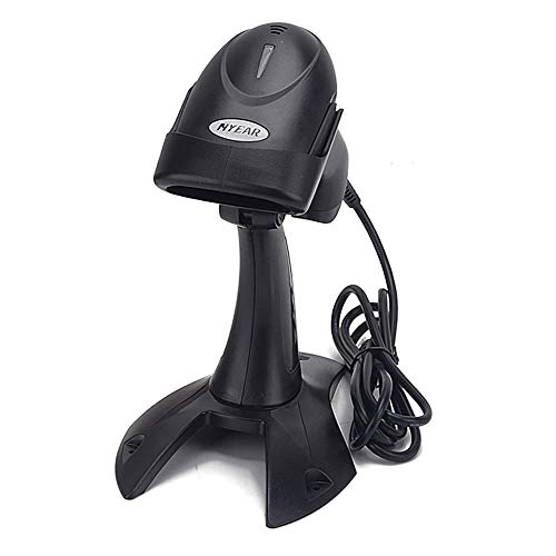 NYEAR USB Barcode Scanner Screen Printed Wired Barcode Scanner 2D Barcode Reader with Stand Automatic Handhold Bar Code Scanner with 1.8m(5.9ft) USB Cable for Tablets,Computers,Cashier,NT800-U&T