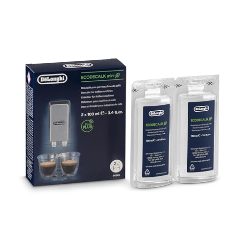EcoDecalk Mini Descalcificador DLSC200, 2 Dosis Descalcificación, Descalcificador Máquina Café, Accesorio Mantenimiento Máquina Café, Ingredientes De Origen Vegetal, 2x100ml