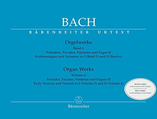 Organ Works Volume 6: Preludes, Toccatas, Fantasias and Fugues II: Präludien, Toccaten, Fantasien und Fugen II. Partitur