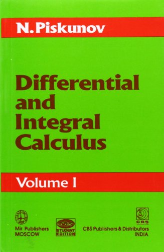 Differential And Integral Calculus Vol 1 (Pb 1996) cover