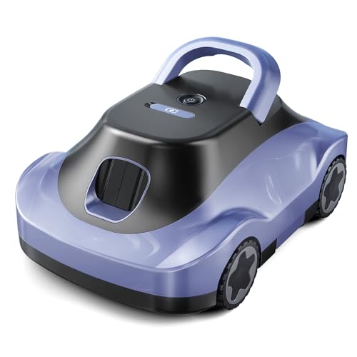 Pool Robot, Wireless Pool Vacuum Cleaner, Battery, Cordless Pool Robot, 180 Minutes Running Time, Strong Suction Power, Intelligent Navigation, Ultra Fine Filtration, Car Parking, Pool Vacuum Cleaner