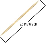 Mobi Lock 3000 Bamboo Toothpicks Double Pointed 2.5 in 0.06 in view 2