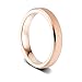 TUSEN JEWELRY 4mm Women's Rose Gold Sandblasted Finish Tungsten Wedding Ring High Polished Beveled Edge