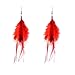 Lureme® Bohemian Style Feathers with Small Feather Tassel Dangle Earrings for Women and Girls (02004736)