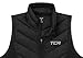 TCA Men's Excel Runner Walking Hiking Lightweight Full Zip Sleveless Puffer Padded Vest with Zipper Pockets- Black/Black, Large