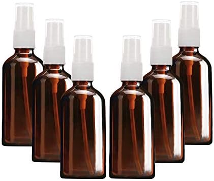 Joysky スプレーボトル 30ml 遮光瓶 ガラス製 容器 6個セット 対応 押し式詰