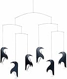 Flensted Mobiles Penguin In Tails Hanging Nursery Mobile - 18 Inches Plastic