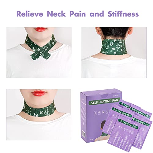 Neck Pain Relief Self Heating Pad with Lavender Fragrance,Portable and Disposable Heated Neck Wrap Without Electric or Microwave,Moist Heat Therapy for Neck Pain and Spasm, 19.7 In
