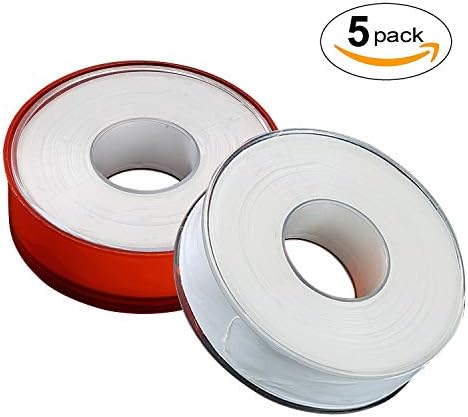 PTFE Plumbers Plumbing Thread Seal Tape, 20mm Width,866-inches Length, 5 Pack