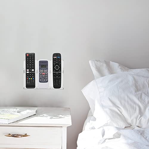 HBlife Acrylic Remote Holder Organizer, Clear TV Remote Control Holder