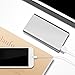 Polanfo M50000 Portable Power Bank 12000mAh External Battery Charger, Ultra Slim Design with 2 USB Ports for iPhone7 Plus 6s 6 Plus, iPad, Samsung Galaxy and More -Sliver