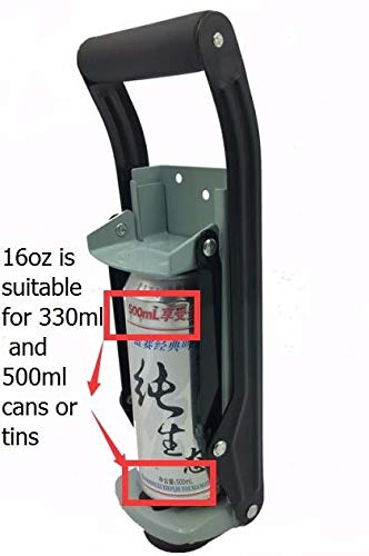 Heavy Gauge Steel Construction with Cushion Grip Handle Wall Mounted Can Crusher 16oz with Bottle Opener 16oz Can Crusher