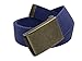 Boy's Scouting Uniform Belt with Antique Brass Flip Top Buckle and Adjustable Navy Web Belt MEDIUM